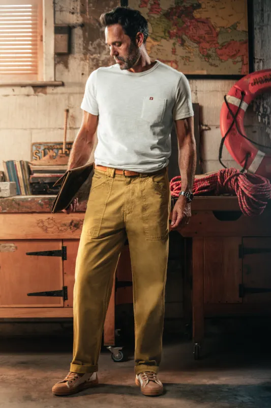 SALVAGE STOCK Shale Vintage Military Pant Khaki sold by &SONS