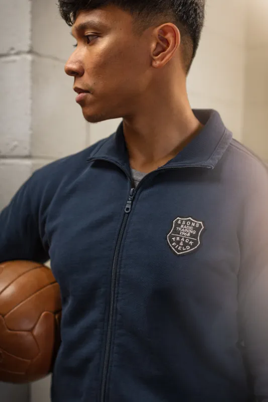 &SONS Blade Zip Through Track Top Navy made by &SONS
