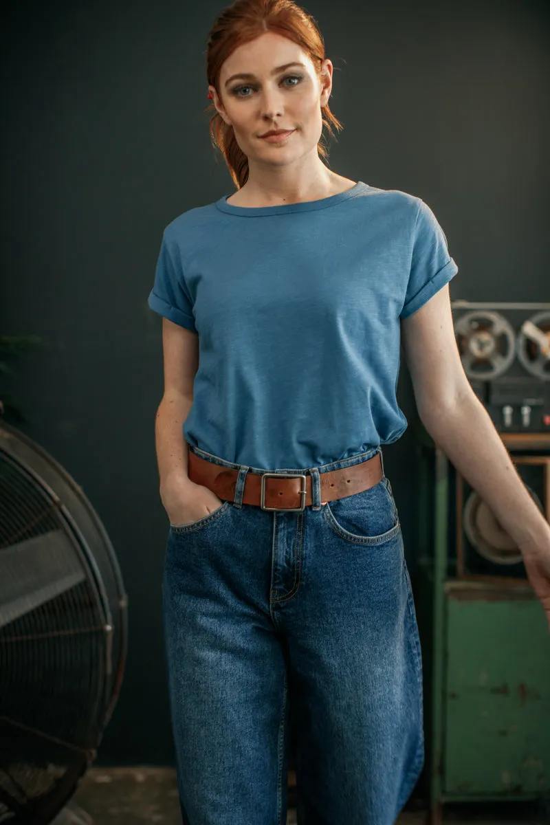 Damsons Rock T-Shirt Dusty Blue sold by &SONS
