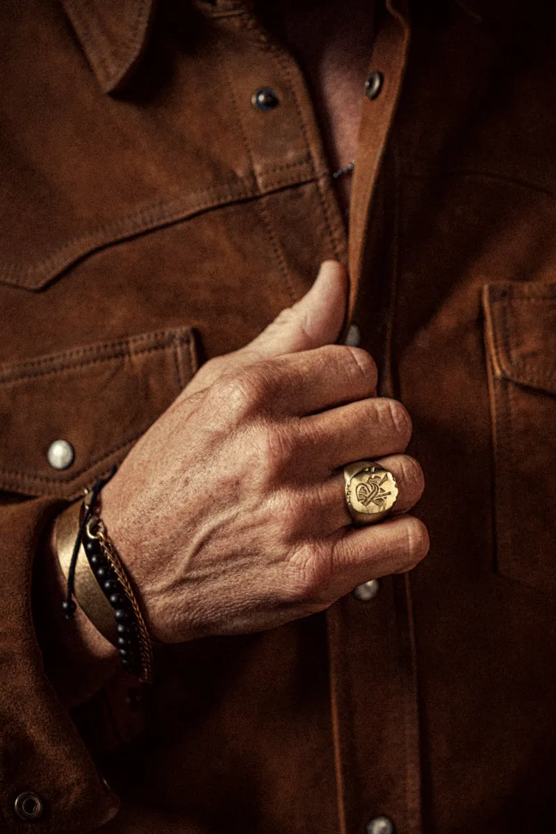 ROGUE by &SONS Signet Ring Brass sold by &SONS