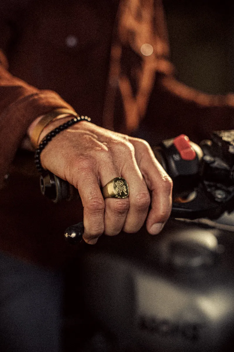 ROGUE by &SONS Signet Ring Brass sold by &SONS product image thumbnail 4