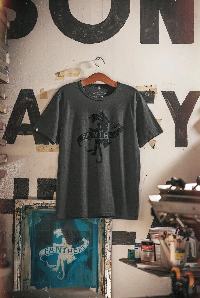 Panthers Slub T-Shirt Black Fade sold by &SONS