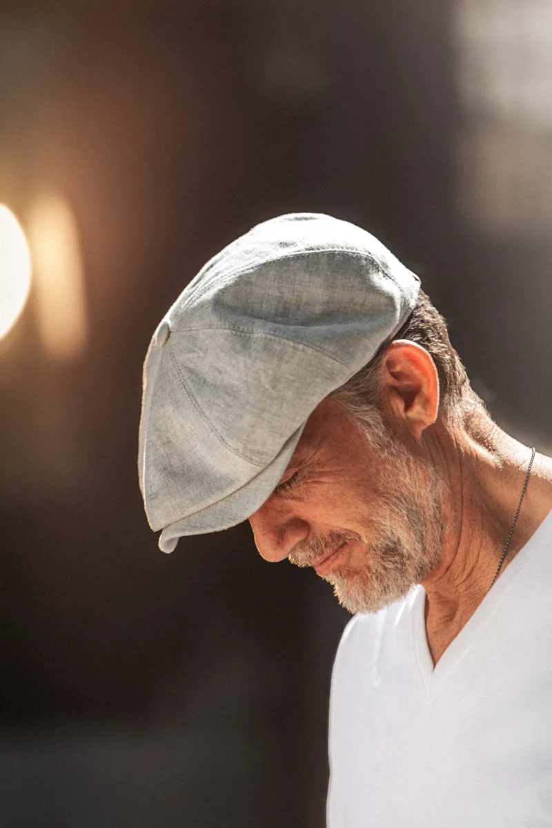 McQueen Linen Baker Boy Hat Natural sold by &SONS product image thumbnail 3