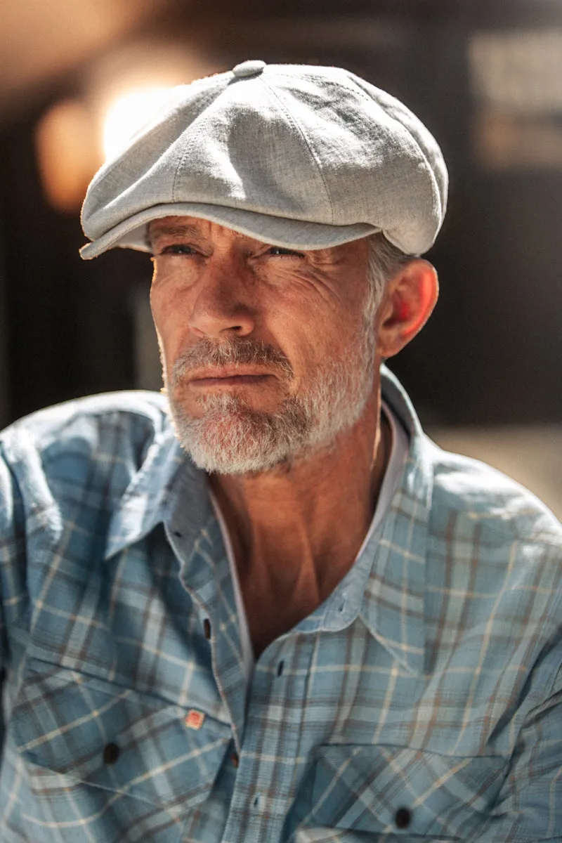 McQueen Linen Baker Boy Hat Natural sold by &SONS product image thumbnail 4