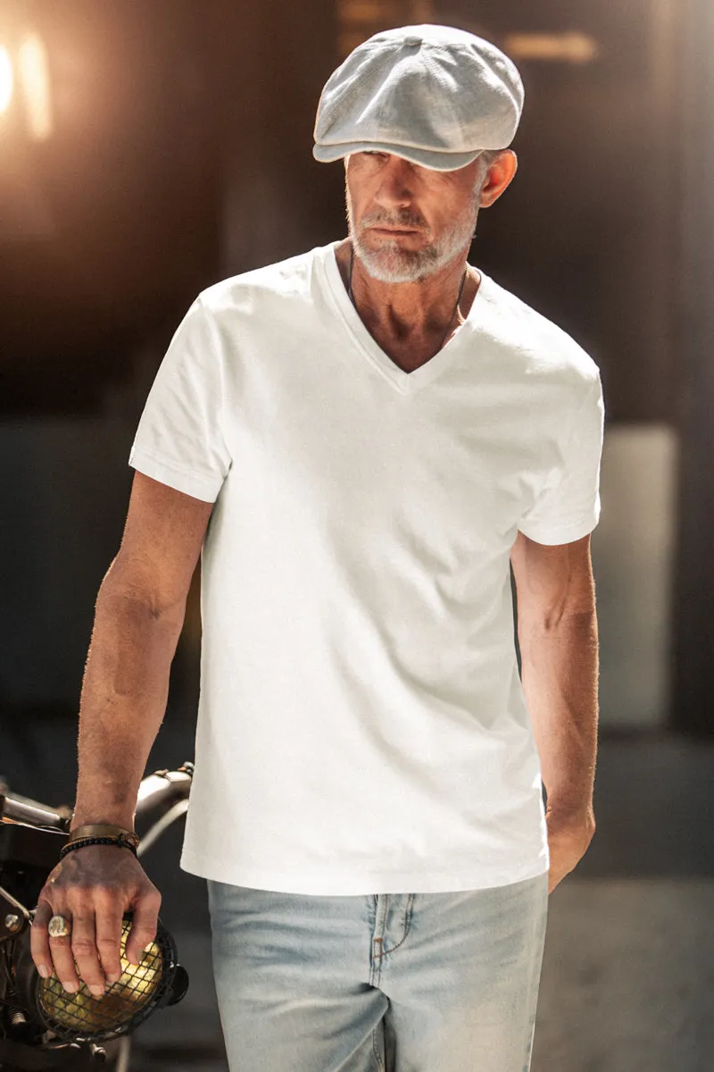 McQueen Linen Baker Boy Hat Natural sold by &SONS