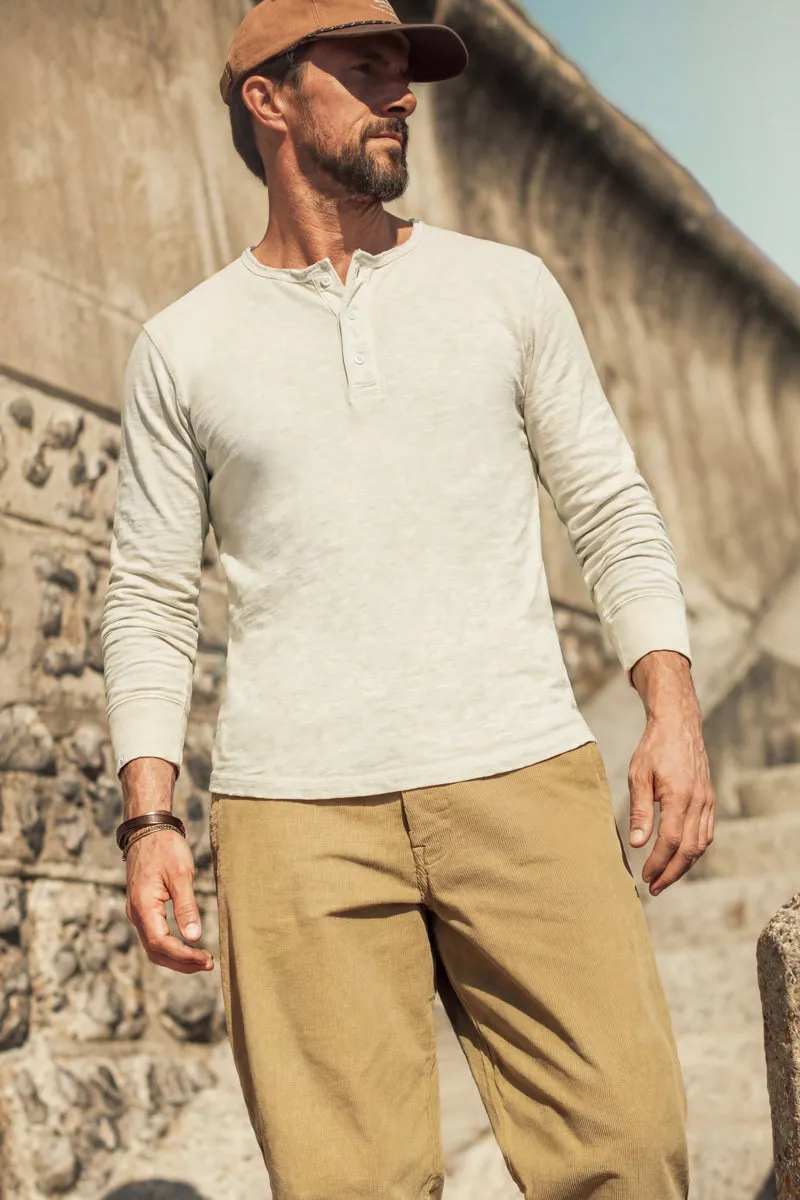 Nimbus Raw Collar Henley Raw sold by &SONS