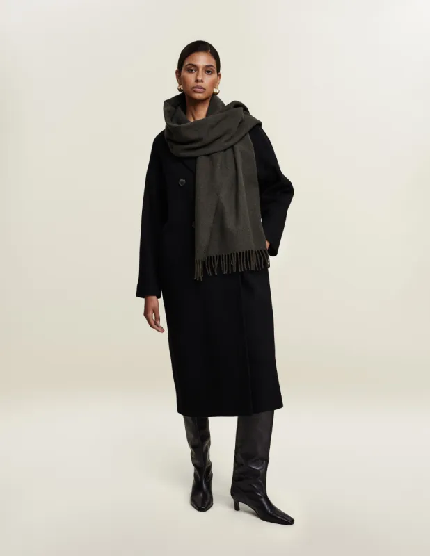 COCOON SCARF IN OLIVE sold by The Landskein