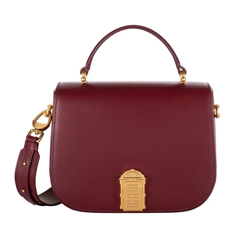 Medium Crossbody Door Bag Bordeaux sold by My Name Is Ted