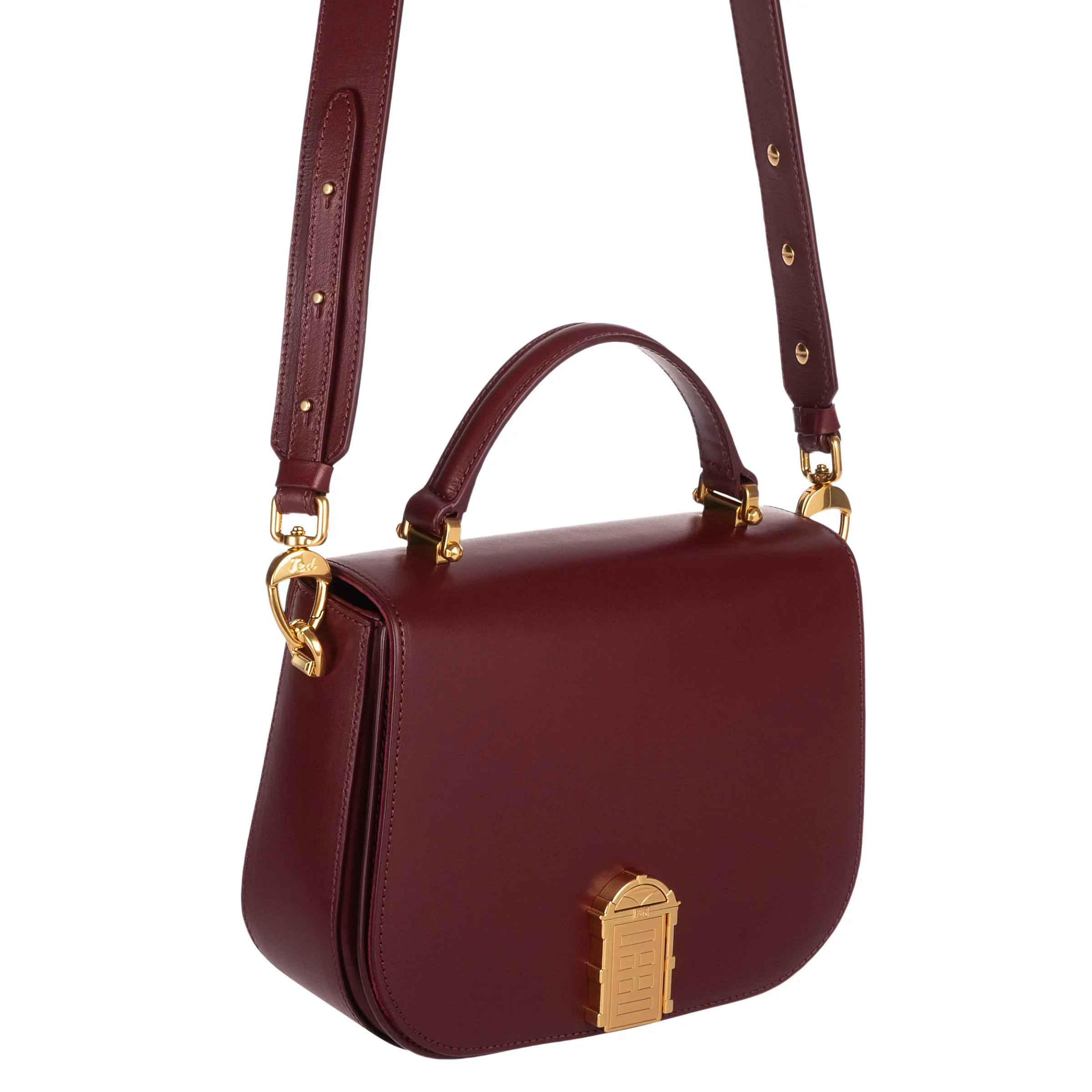 Medium Crossbody Door Bag Bordeaux sold by My Name Is Ted product image thumbnail 5