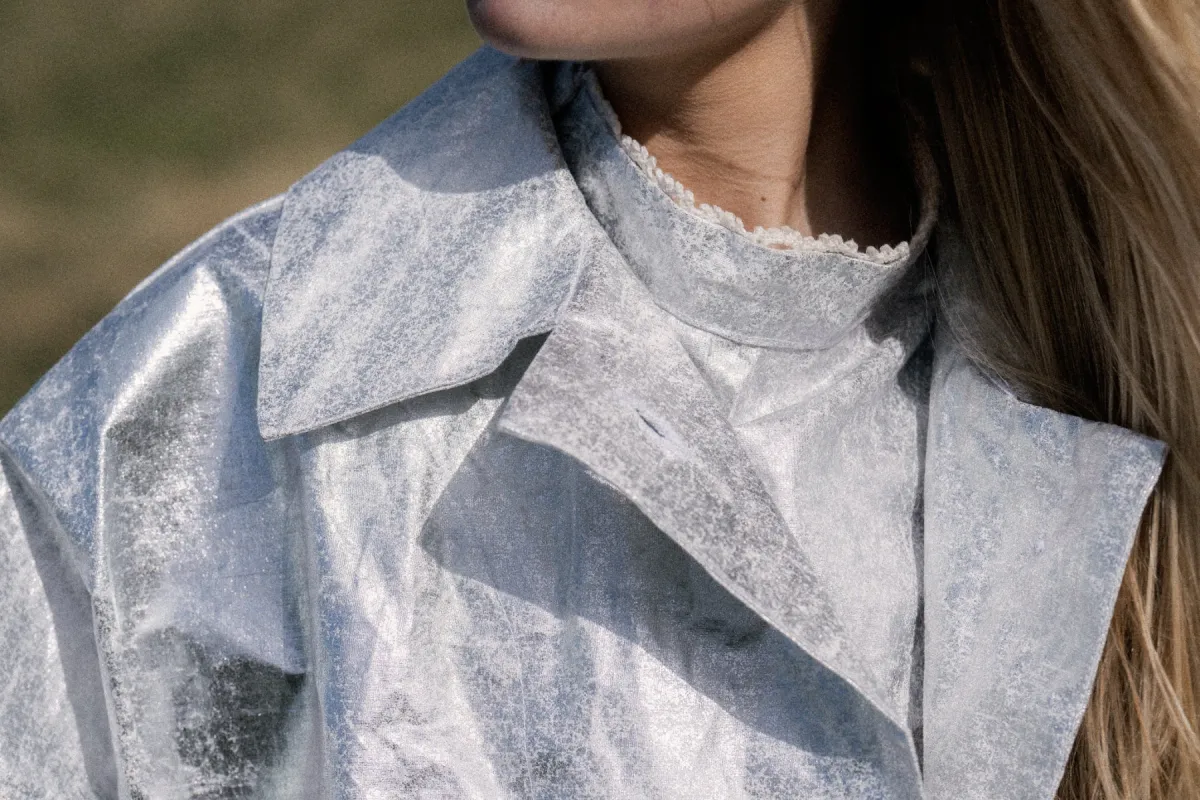 SILVER CROCHET VEST sold by Kindred of Ireland