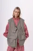 ASYMMETRIC TWEED GILET | GREY sold by Kindred of Ireland