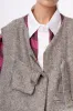 ASYMMETRIC TWEED GILET | GREY sold by Kindred of Ireland