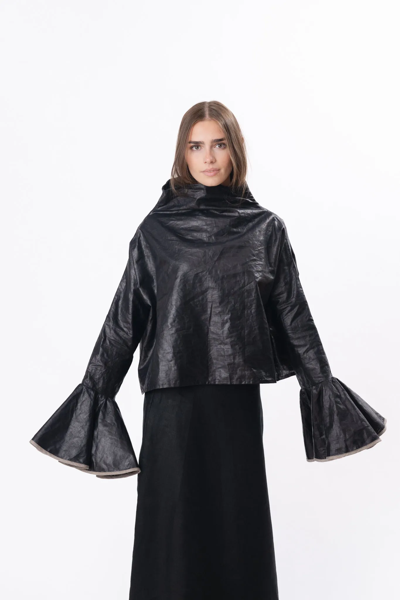 POLO NECK | BLACK BEETLED sold by Kindred of Ireland product image thumbnail 5