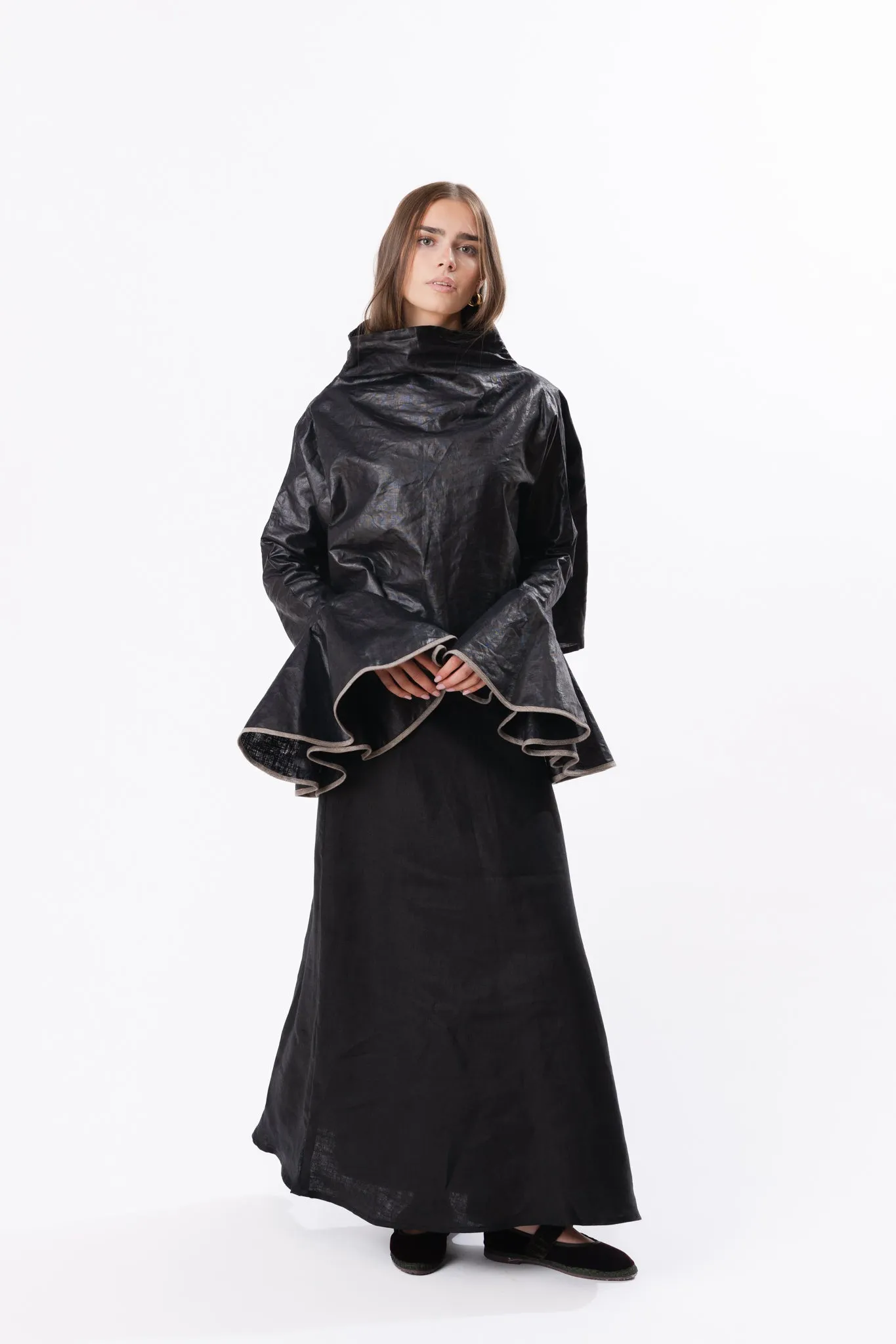 POLO NECK | BLACK BEETLED sold by Kindred of Ireland product image thumbnail 2