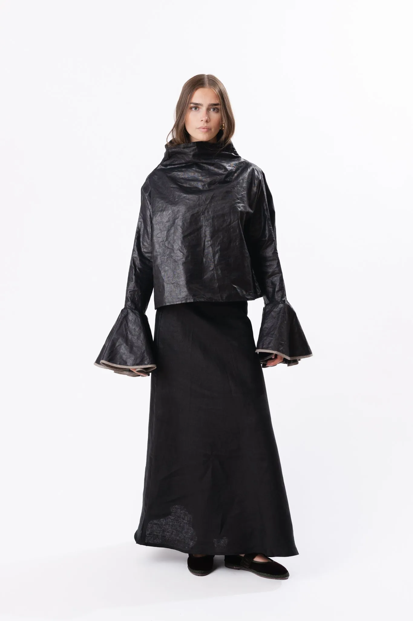 POLO NECK | BLACK BEETLED sold by Kindred of Ireland