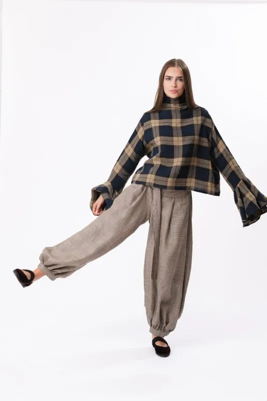 PARACHUTE TROUSERS | CHECK sold by Kindred of Ireland