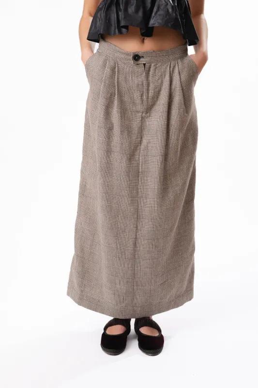 COLUMN SKIRT | CHECK sold by Kindred of Ireland