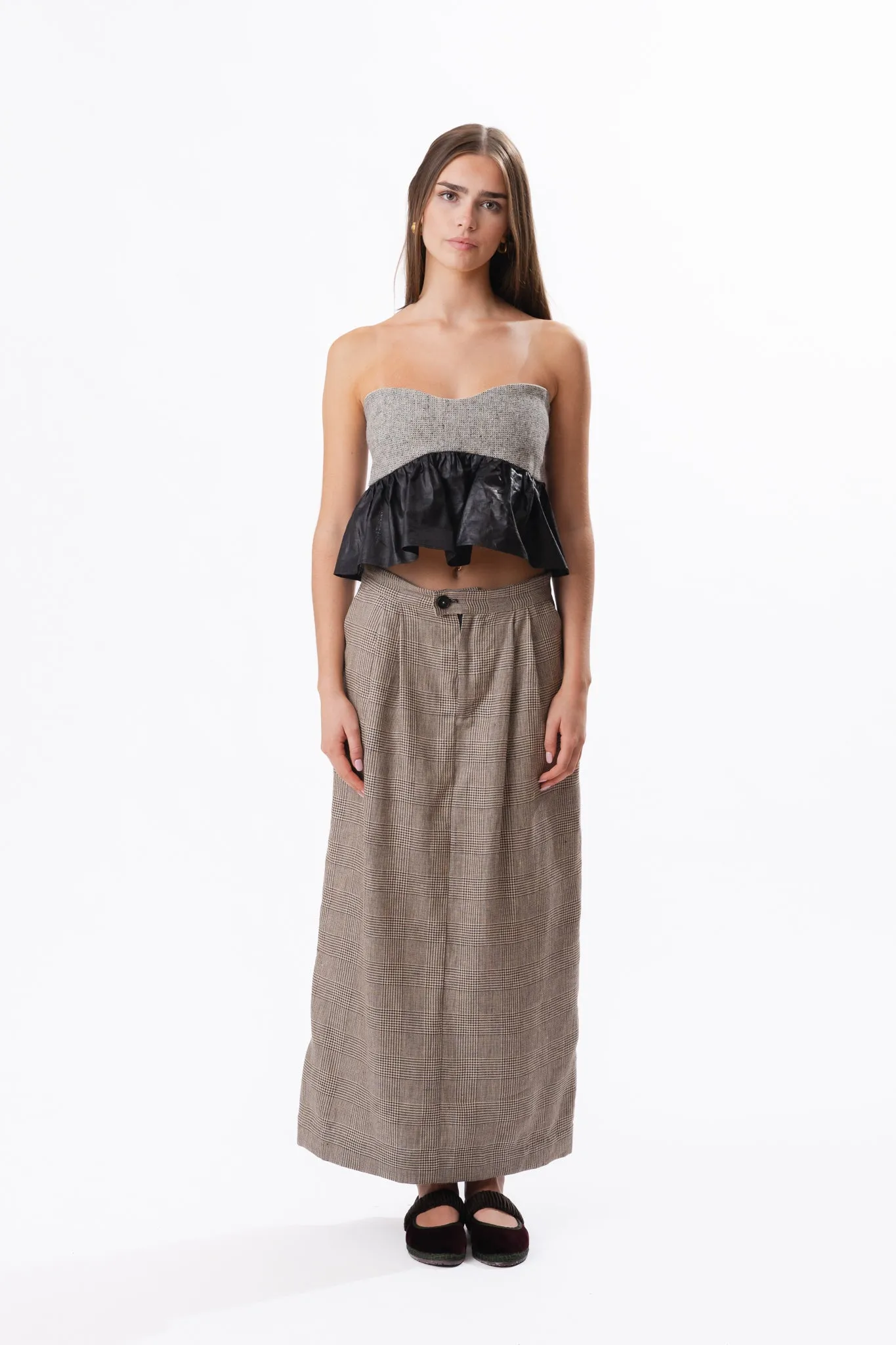 COLUMN SKIRT | CHECK sold by Kindred of Ireland product image thumbnail 4