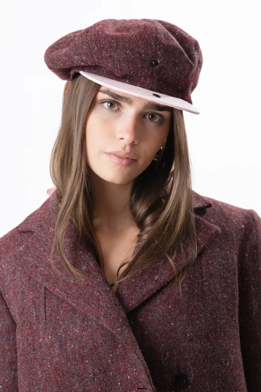 MERLOT TWEED CAP made by Kindred of Ireland