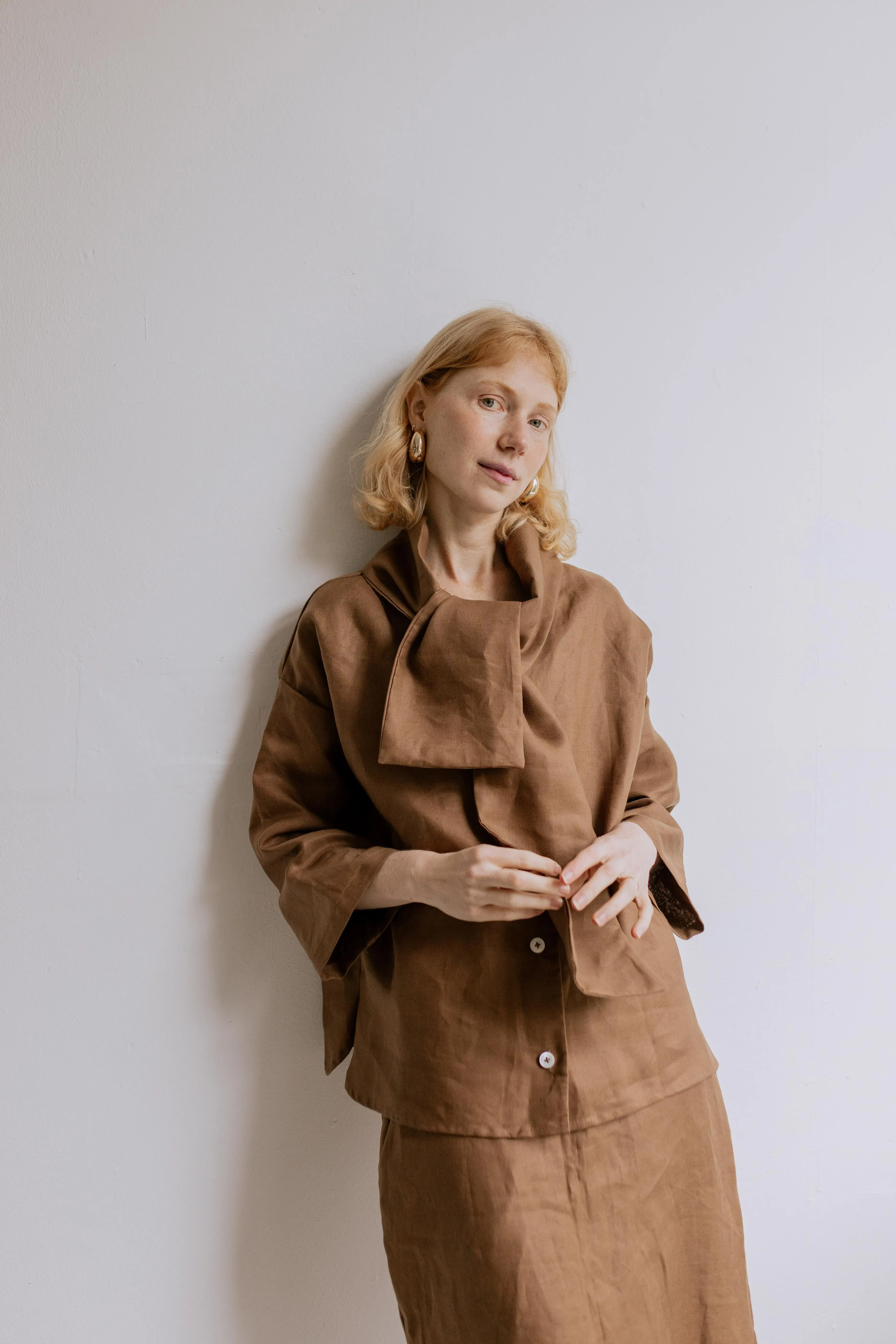 FREYA BLOUSE | CHOCOLATE sold by Kindred of Ireland product image thumbnail 5