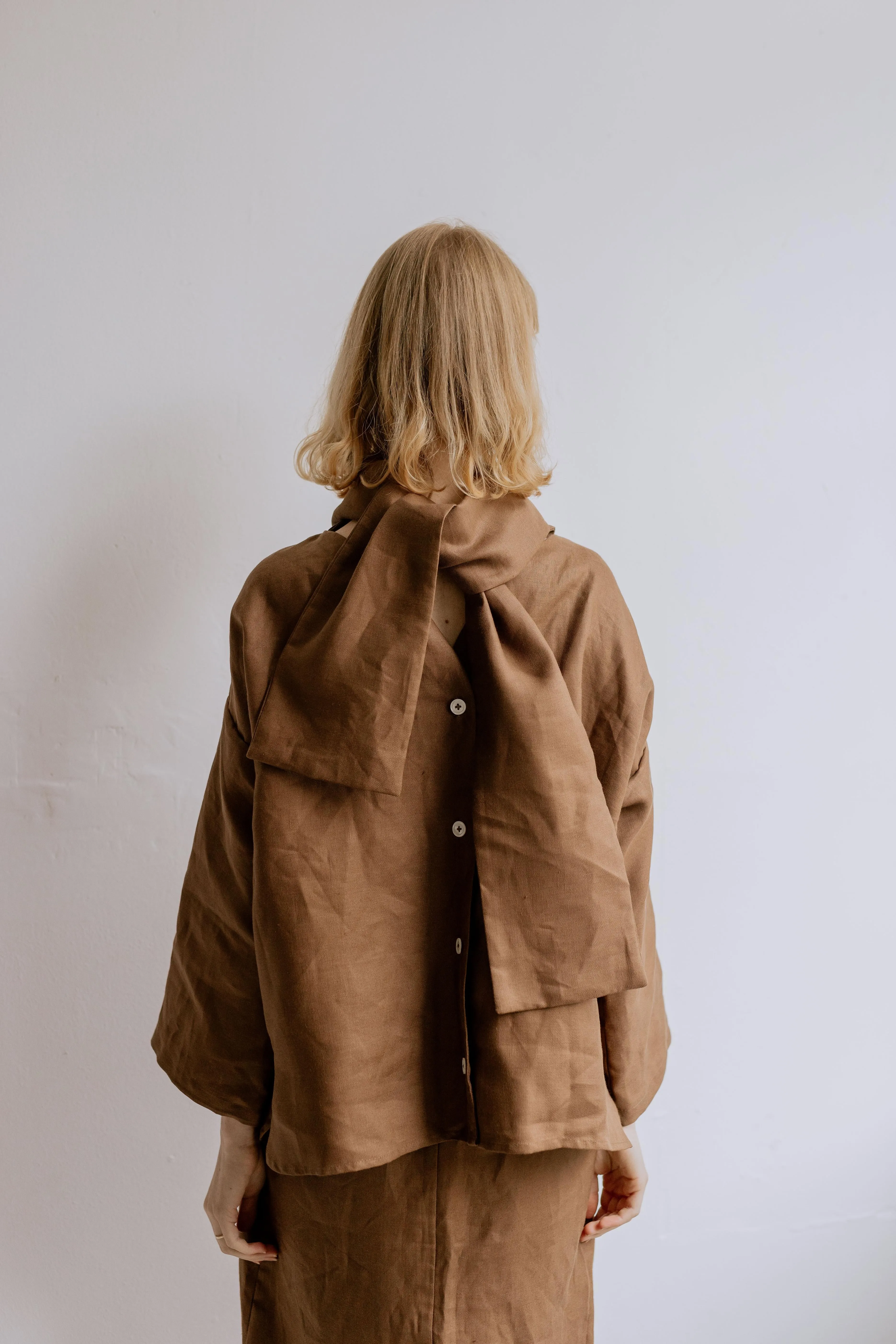 FREYA BLOUSE | CHOCOLATE sold by Kindred of Ireland product image thumbnail 2