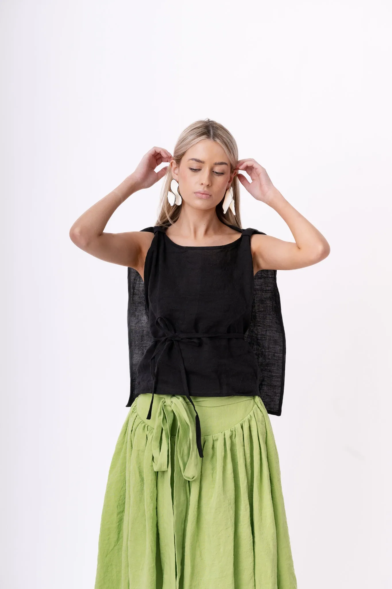 PARACHUTE SKIRT | LIME sold by Kindred of Ireland product image thumbnail 5