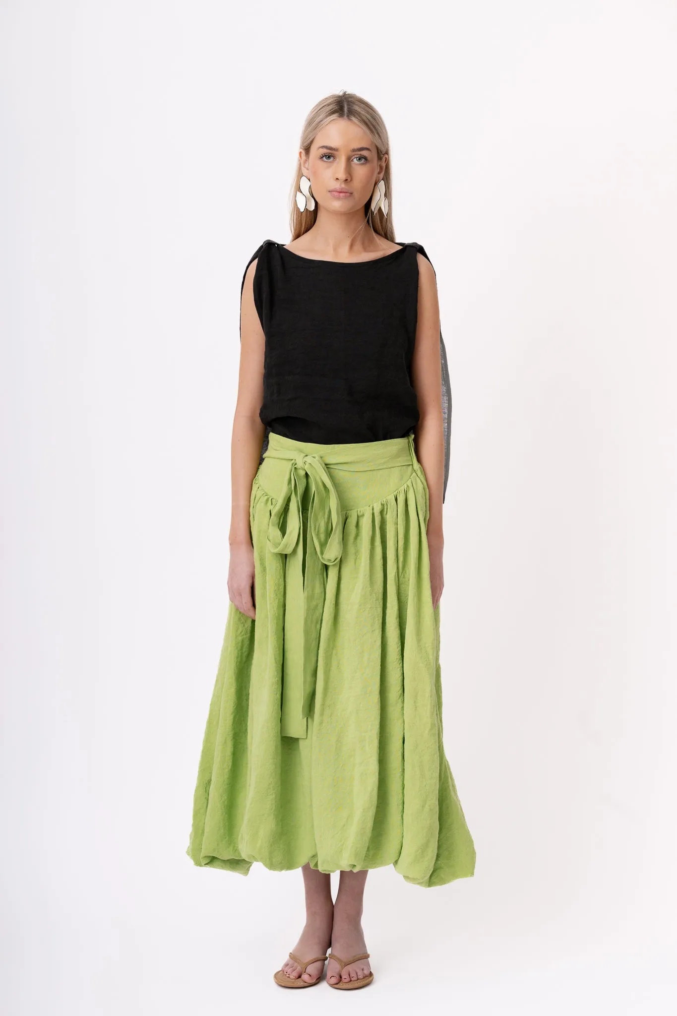 PARACHUTE SKIRT | LIME sold by Kindred of Ireland product image thumbnail 2