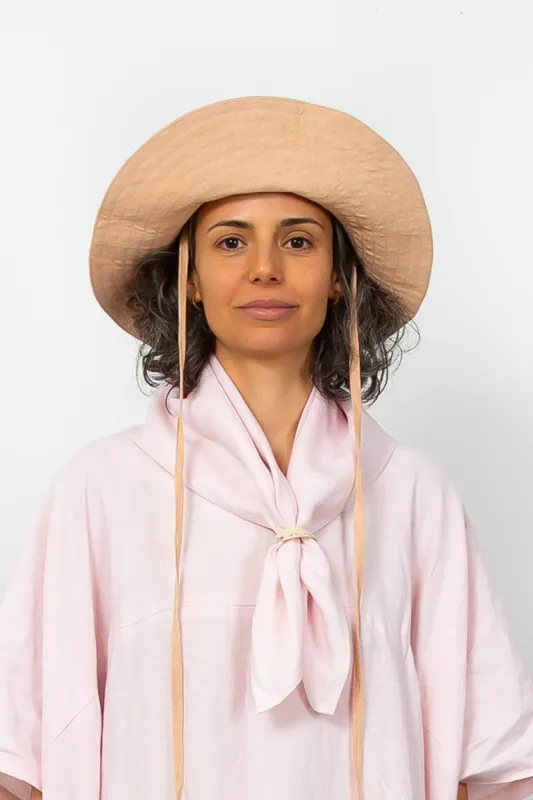 Linen Wide Brimmed Hat sold by The Tweed Project