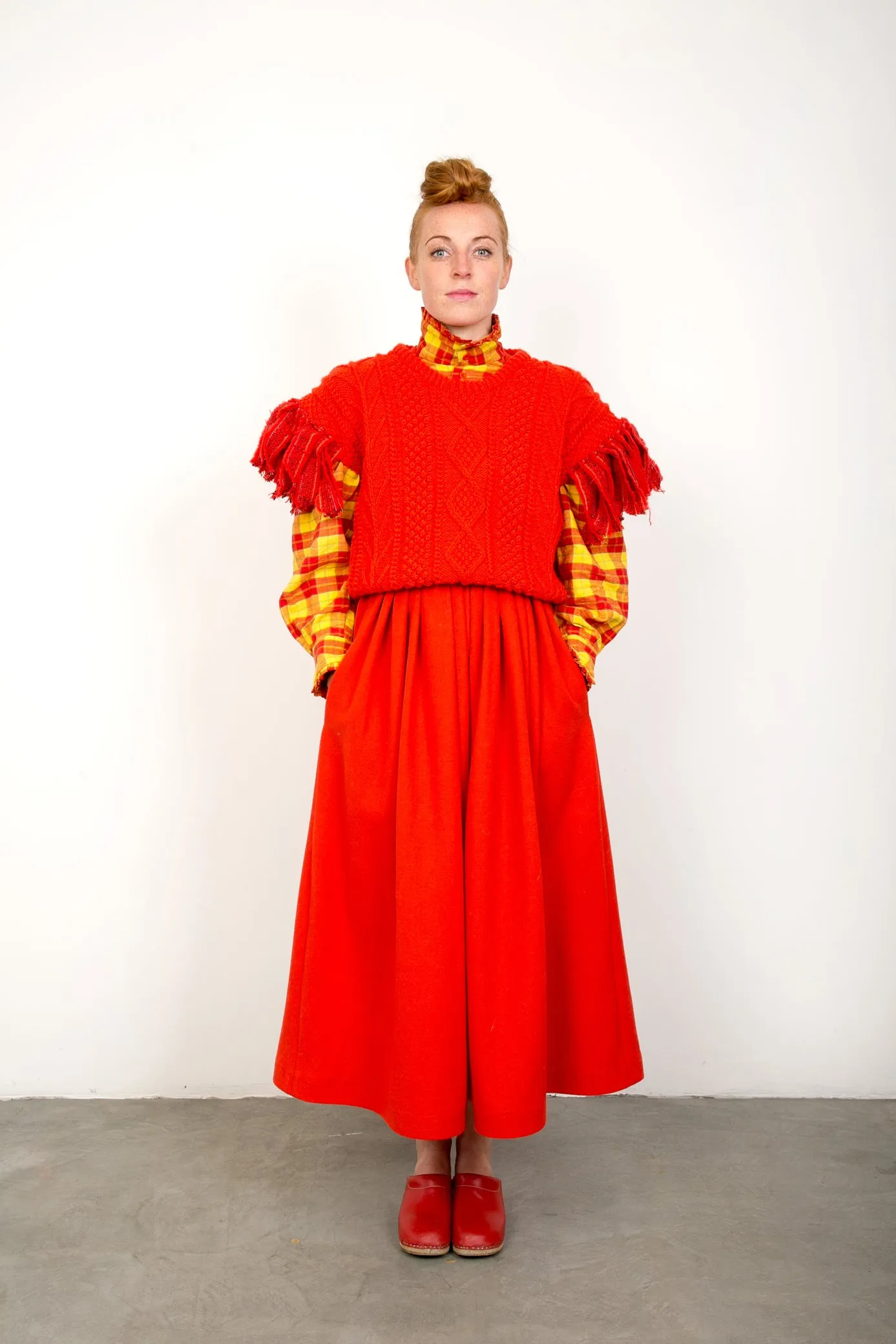 red aran jumper sold by The Tweed Project product image thumbnail 3