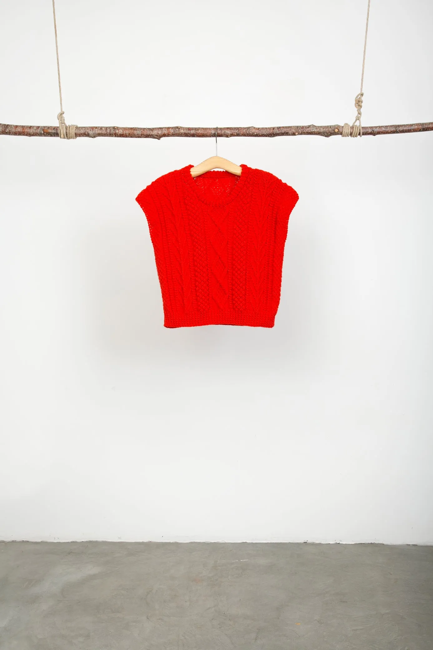 red aran jumper sold by The Tweed Project product image thumbnail 2