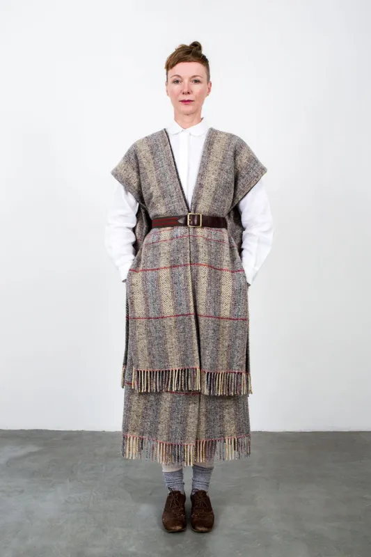 long gilet made by The Tweed Project