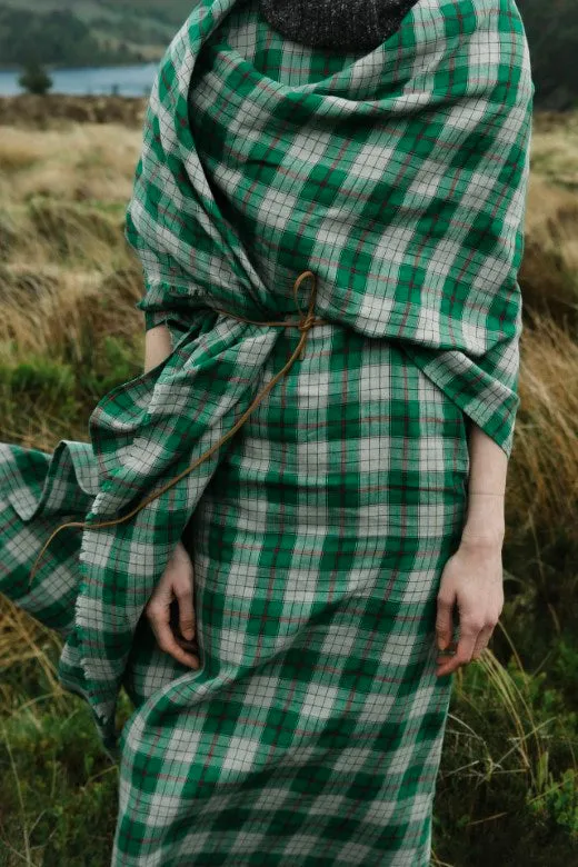 The STABLE Irish Linen Scarf - Green Check sold by Stable of Ireland product image thumbnail 4