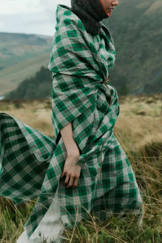 The STABLE Irish Linen Scarf - Green Check sold by Stable of Ireland product image thumbnail 3