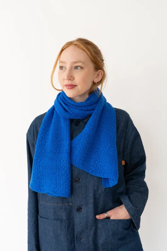 Klein Blue Small Merino Wool Scarf sold by Stable of Ireland