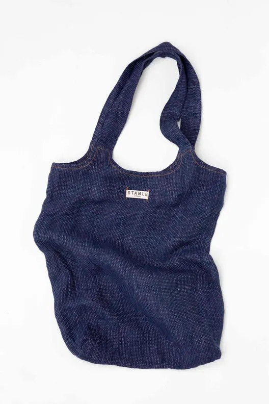 Navy Swim Linen Tote sold by Stable of Ireland product image thumbnail 3