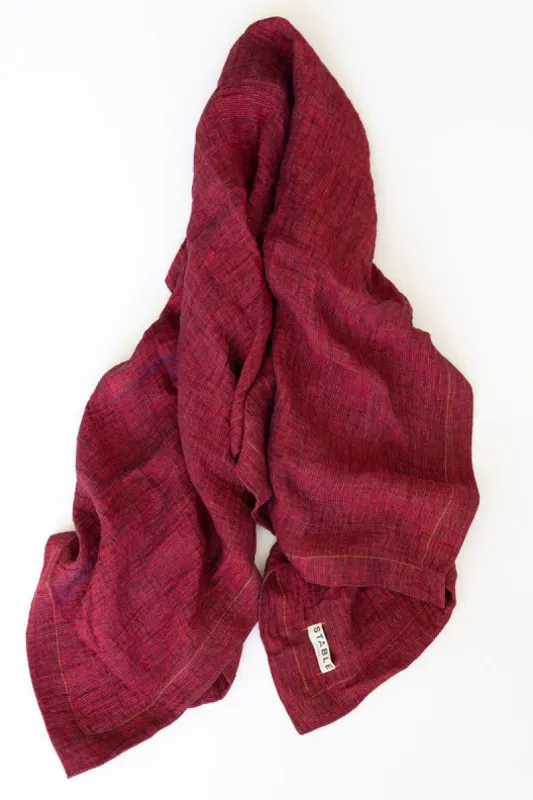Shed Red Swim Linen Towel sold by Stable of Ireland