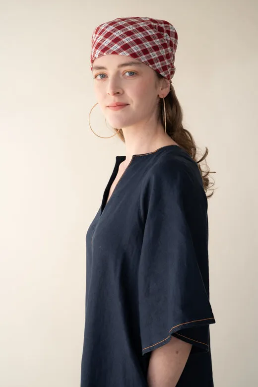 Navy Blue Irish Linen Kaftan Dress sold by Stable of Ireland product image thumbnail 5