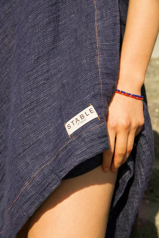 Navy Swim Linen Towel sold by Stable of Ireland product image thumbnail 3