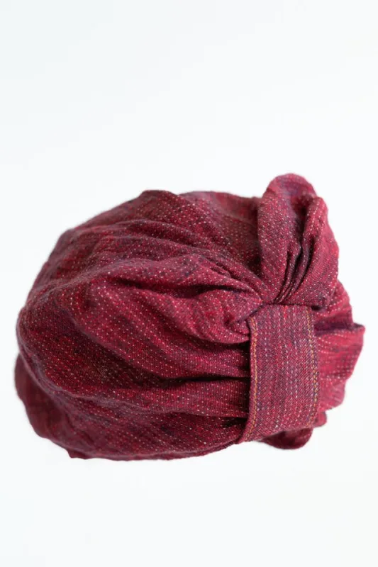 Shed Red Swim Linen Turban sold by Stable of Ireland