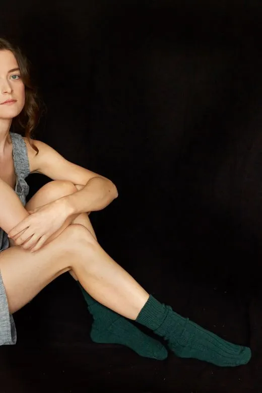 Bottle Green Cashmere Socks sold by Stable of Ireland product image thumbnail 3