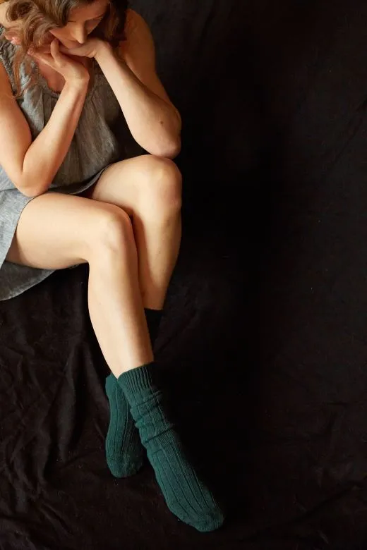 Bottle Green Cashmere Socks sold by Stable of Ireland