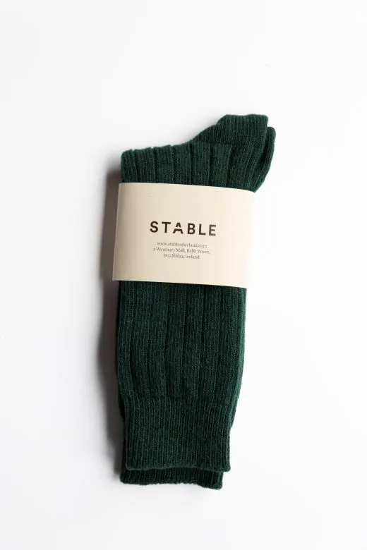 Bottle Green Cashmere Socks sold by Stable of Ireland product image thumbnail 2