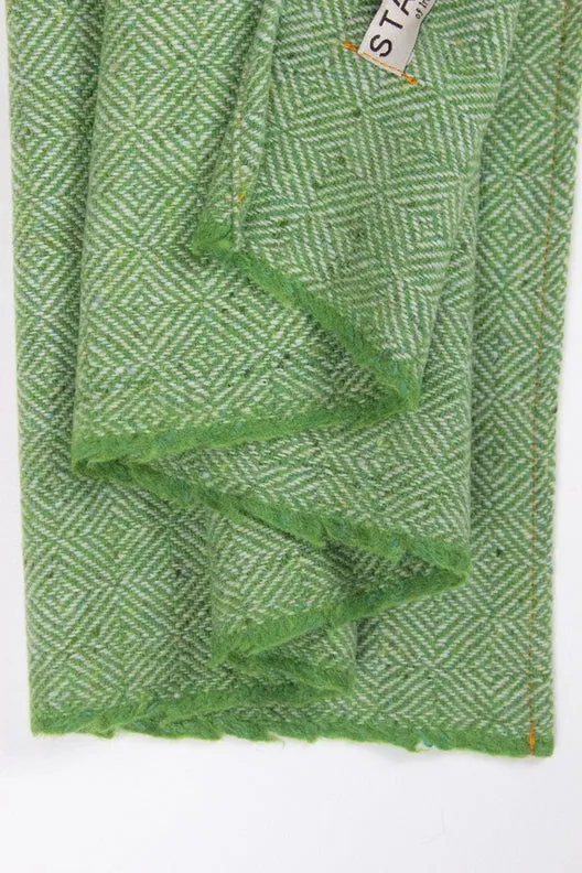 Green Diamond Weave Scarf sold by Stable of Ireland product image thumbnail 2