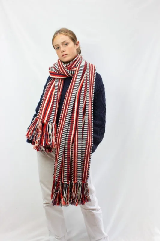 Red & Blue Long Island Scarf sold by Stable of Ireland