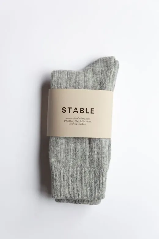 Light Grey Cashmere Socks sold by Stable of Ireland product image thumbnail 2