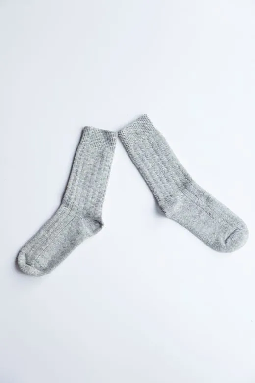 Light Grey Cashmere Socks sold by Stable of Ireland product image thumbnail 3