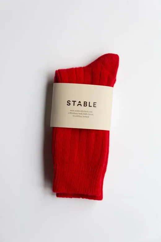 Red Cashmere Socks sold by Stable of Ireland product image thumbnail 2