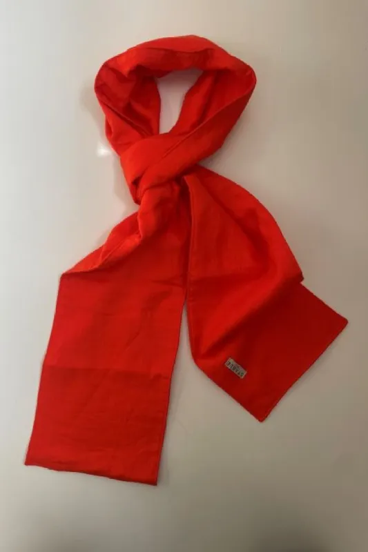 Irish Linen Quilted Scarf in Orange sold by Stable of Ireland