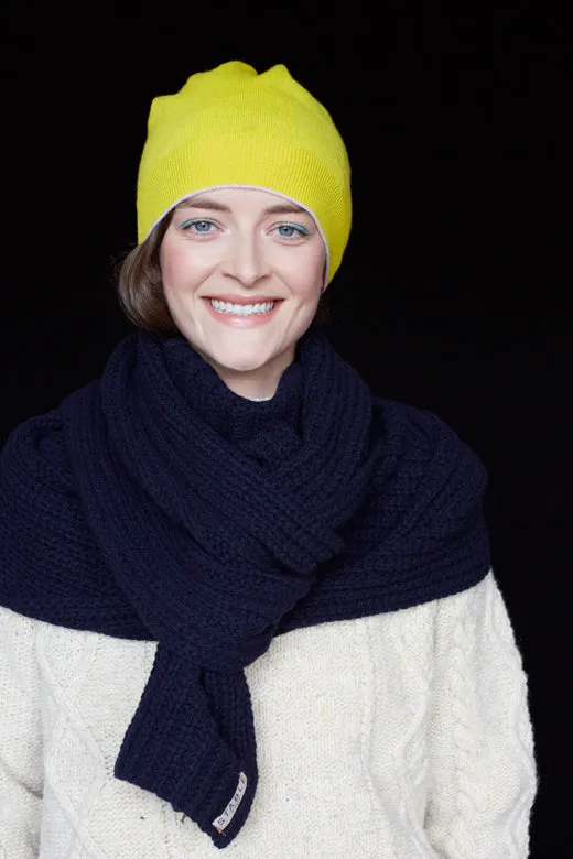 Yellow Trim Cashmere Beanie sold by Stable of Ireland product image thumbnail 2