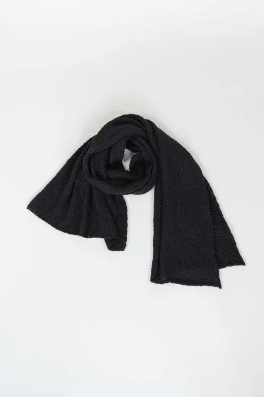 Large Black Knit Lace Alpaca Scarf sold by Stable of Ireland product image thumbnail 2